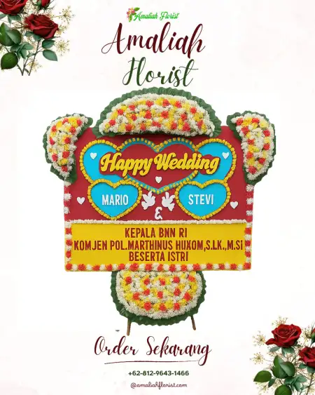 Papan Bunga Pernikahan Putra Rumbia